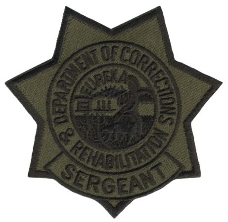 CALIFORNIA DEPARTMENT of CORRECTIONS & REHABILITATION (CDCR) SUBDUED OFFICER BADGE PATCH.